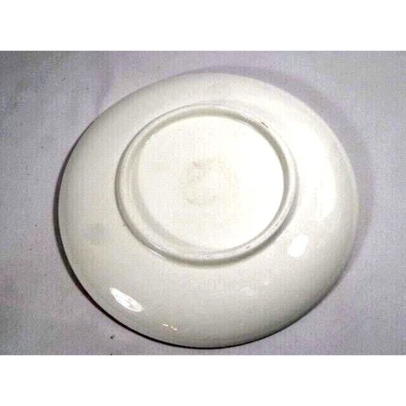 John Deere Equipment 1837 Tractor Dessert Salad Plate Yellow Black Stoneware 8" - Picture 3 of 3